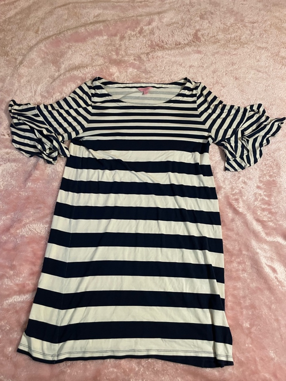 Lilly Pulitzer Navy and White Striped Tee Dress
